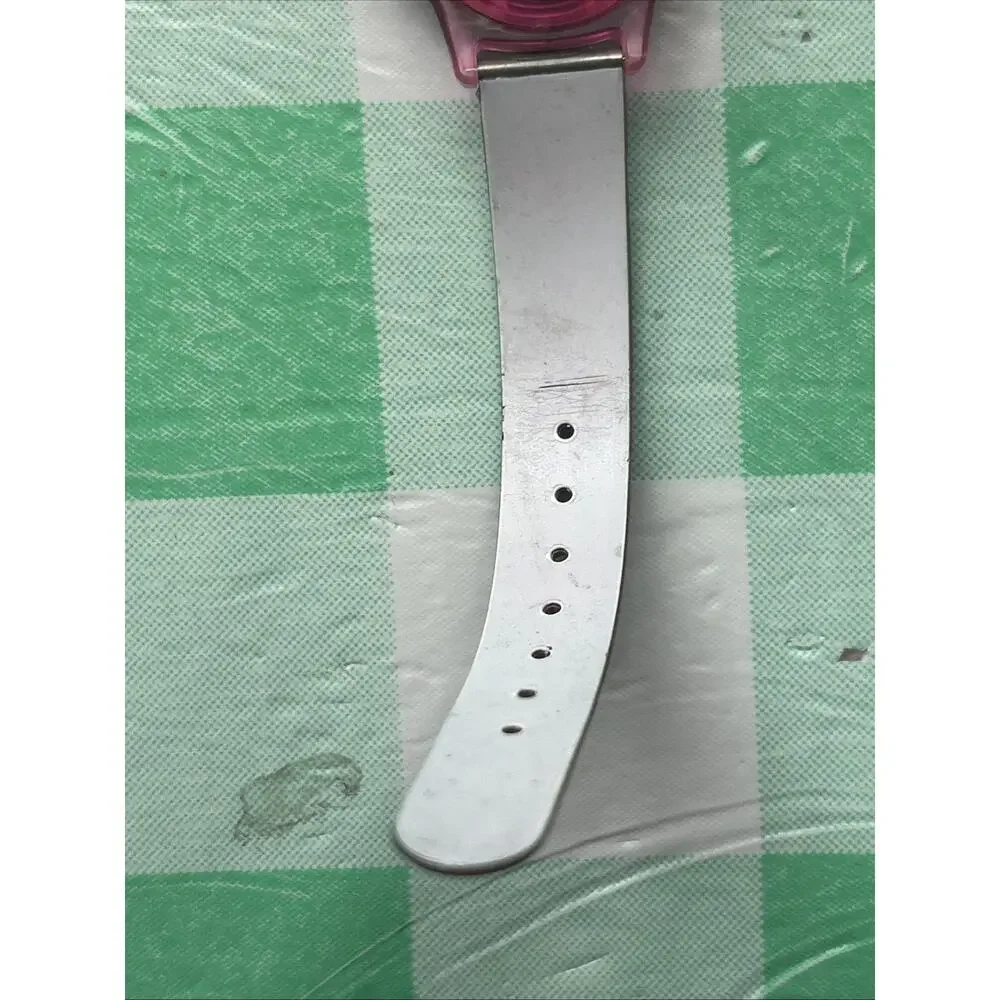 Lucky Pink Dial Black And Pink Star Band Kids Watch